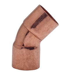 Coude cuivre grand rayon 45° femelle-femelle 53906 28 mm