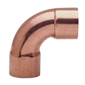 Courbe cuivre pression grand rayon 90° femelle-femelle 53576 28 mm