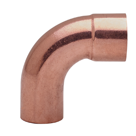 Courbe cuivre pression grand rayon 90° mâle-femelle 53356 16 mm