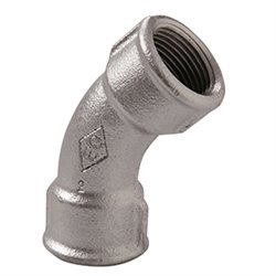 Coude 45 ° grand rayon FF 70282 33x42 mm