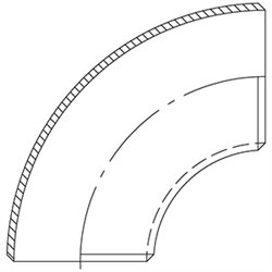 Coude acier sans soudure 3D 90° Galva 85791 49 mm