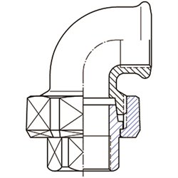 Coude union à joint conique FF 71417 50x60 mm