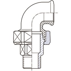 Coude union à joint conique MF 71710 26x34 mm