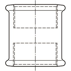 Manchon droite/droite 77576 26x34 mm