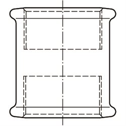 Manchon droite/gauche 77932 20x27 mm