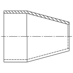 Réduction concentrique acier noir 87390 76x42 mm