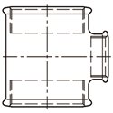 Té réduit FFF Fonte 72170 26x20x26 mm