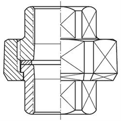 Union à joint plat sans joint FF 79490 40x49 mm
