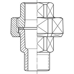 Union à joint plat sans joint MF 79683 20x27 mm