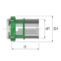 Lot de 5 ensembles douilles de sertissage, raccords à sertir 7500W40 40x3,5 