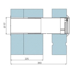 Kit traversée de mur KTM Ø100 mm