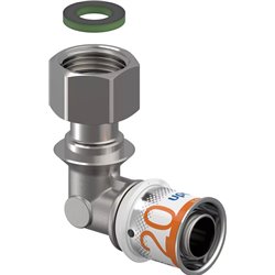 Raccord multicouche S-Press PLUS coude 90° écron libre 1070613 Ø 20-G1/2"SN