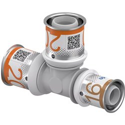 Té multicouche S-Press PLUS réduit PPSU 1039951 Ø 20-20-16 mm