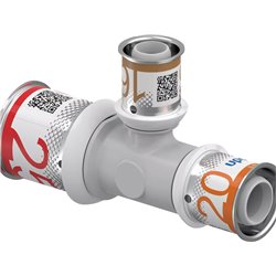 Té multicouche S-Press PLUS réduit PPSU 1039954 Ø 25-16-20 mm