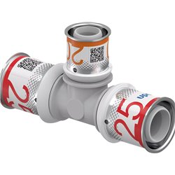 Té multicouche S-Press PLUS réduit PPSU 1039957 Ø 25-20-25 mm