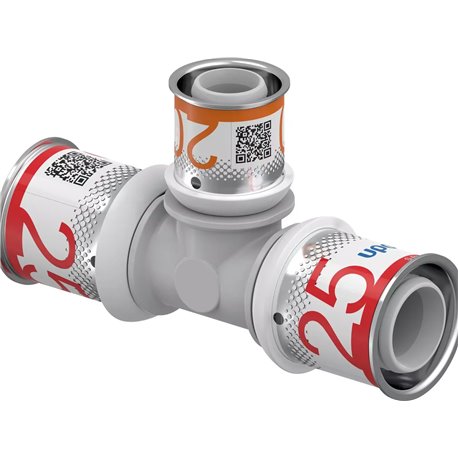 Té multicouche S-Press PLUS réduit PPSU 1039957 Ø 25-20-25 mm