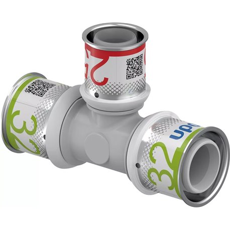 Té multicouche S-Press PLUS réduit PPSU 1039961 Ø 32-25-32 mm