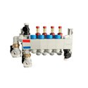 Collecteur polymère compact 4 circuits prémonté et équipé de raccords
