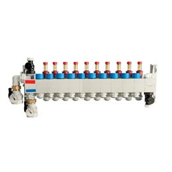 Collecteur polymère compact 10 circuits prémonté et équipé de raccords