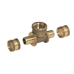 Lot de 10 tés femelle à glissement 4350 16x1,5-1/2" 