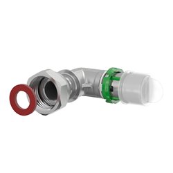 Lot de 2 coudes à sertir à écrou tournant 7096GW1612 16x2-1/2 