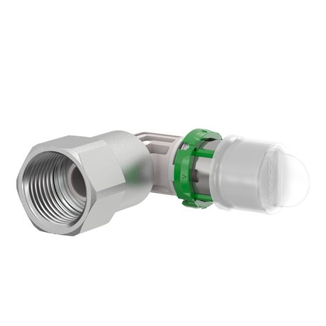 Lot de 2 coudes à sertir femelle à visser 9090GW1612 16x2 - 1/2 