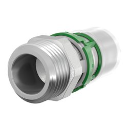 Lot de 2 manchons droits à sertir filetage mâle cylindrique 7243CW1612 16x2-1/2 cyl 