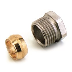 Lot de 2 raccords à compression pour robinets taraudé Jecvo 587164 16-M1/2"