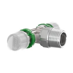 Lot de 2 tés à sertir mâle à visser 9132GW263426 26x3 - 3/4 - 26x3 