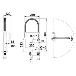 Mitigeur cuisine Blancoculina-S II Sensor 527462 PVD Steel