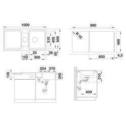 Evier Adira 6 S Blanc 527605