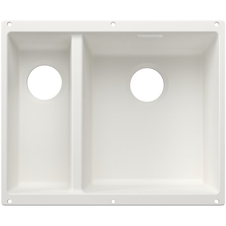 Evier Subline 340/160-U grande cuve à droite pour module couleur Blanc 527815 Evier Subline 340/160-U grande cuve à droite pour module couleur Blanc 527815