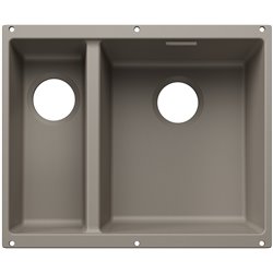 Evier Subline 340/160-U grande cuve à droite pour module couleur Tartufo 527817