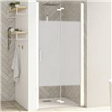 Porte de douche Smart Design S Sans seuil verre sérigraphié cosmos 70 cm profilé Blanc
