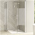 Porte de douche Smart Design AS Sans seuil verre sérigraphié cosmos 70 cm profilé Blanc