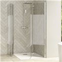 Porte de douche Smart Design AS Sans seuil verre sérigraphié cosmos 70 cm profilé Chromé