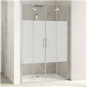 Porte de douche Smart Design S XXL Sans seuil verre sérigraphié cosmos 120 cm profilé Chromé
