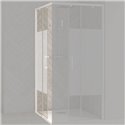 Porte de douche Smart Design AC Sans seuil verre sérigraphié 120 cm profilé Blanc