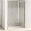 Porte de douche Smart Design Porte centrale Sans seuil verre sérigraphié 160 cm profilé Chromé