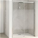 Porte de douche Smart Design C Sans seuil verre sérigraphié cosmos 120 cm profilé Chromé