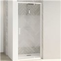 Porte de douche Smart Design P Avec seuil verre sérigraphié 90 cm profilé Blanc