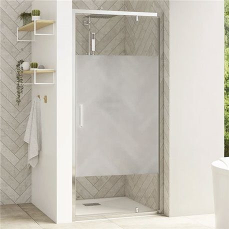Porte de douche Smart Design P Avec seuil verre sérigraphié 120 cm profilé Chromé Porte de douche Smart Design P Avec seuil verre sérigraphié 120 cm profilé Chromé