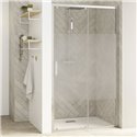 Porte de douche Smart Design C Avec seuil verre sérigraphié cosmos 130 cm profilé Chromé