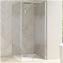Paroi de douche Smart Design Fixe Sans seuil verre sérigraphié cosmos 80 cm profilé Chromé