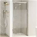 Porte de douche Smart Design S Avec seuil verre sérigraphié cosmos 70 cm profilé Chromé