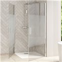 Porte de douche Smart Design AP Sans seuil verre sérigraphié 70 cm profilé Chromé