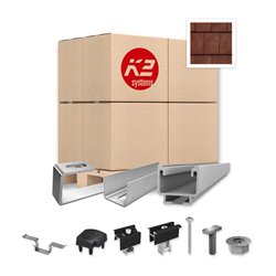 Pack Fixation Tuiles Plates - 10 panneaux - Installation Paysage - K2