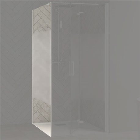 Paroi de douche Smart Design Fixe Sans seuil verre sérigraphié cosmos 70 cm profilé Blanc Paroi de douche Smart Design Fixe Sans seuil verre sérigraphié cosmos 70 cm profilé Blanc