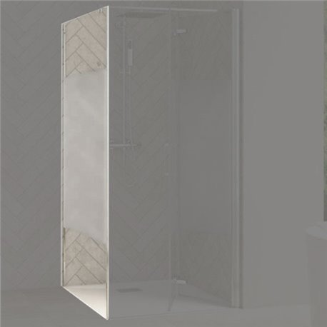 Paroi de douche Smart Design Fixe Sans seuil verre sérigraphié cosmos 70 cm profilé Chromé Paroi de douche Smart Design Fixe Sans seuil verre sérigraphié cosmos 70 cm profilé Chromé