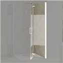 Porte de douche Smart Design AS Sans seuil verre sérigraphié cosmos 80 cm profilé Blanc